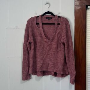 Derek Heart Pink Loose Knit Sweater Size XXL